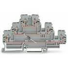 Component terminal block; triple-deck; with diode 1N4007; Anode, top; for DIN-rail 35 x 15 and 35 x 7.5; 2.5 mm; CAGE CLAMP; 2,50 mm; gray