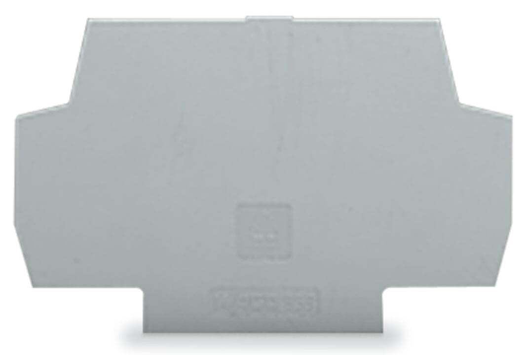 End and intermediate plate; 1 mm thick; gray