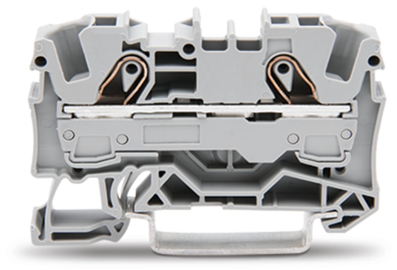 2-conductor through terminal block; 6 mm; suitable for Ex e II applications; side and center marking; for DIN-rail 35 x 15 and 35 x 7.5; Push-in CAGE CLAMP; 6,00 mm; gray