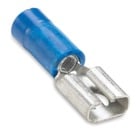 Vinyl-Insulated Female Disconnect, Length 0.96 Inch, Width 0.29 Inch, Max Insulation 0.17, Tab Size 0.25x.032, Wire Range #16-14 AWG, Color Blue, Copper, Tin Plated