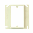 FiberglassBOX; 4 Inch Raised Square Box Cover; 0.630 Inch Depth, 4.2 Cubic-Inch, PVC, Beige/Tan