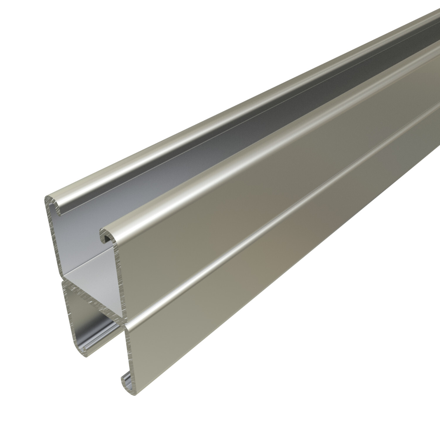 UNISTRUT CHANNEL, 12ga, 1-5/8"x 3-1/4", SOLID, B2B-WELD, SS