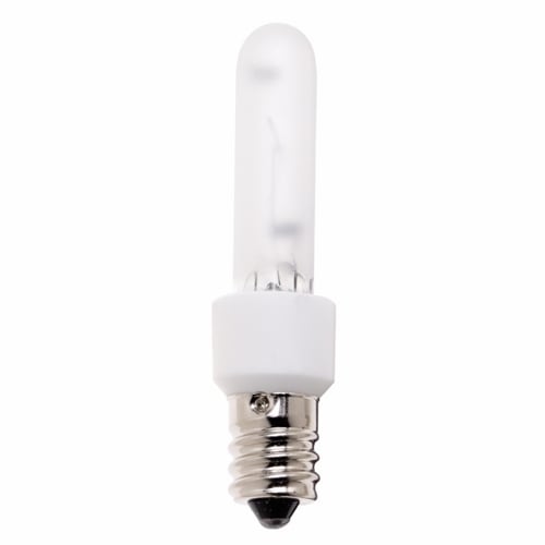 Halogen Xenon Speciality Lamp, Designation: KX40FR/3M/E12, 120 V, 40 WTT, T3 Shape, E12 Candelabra Base, Frosted, CC-8 Filament, 3000 HR, Lumens: 560 LM Initial, 2-7/16 IN Length, 3/8 IN Diameter