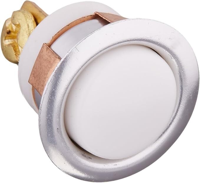 Low Voltage Panel Mount Push Button, Polished Chrome