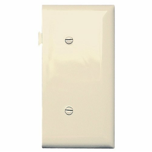 Sectional Wall Plate Semi-Jumbo Blank Strap Mounted End Section Light Almond