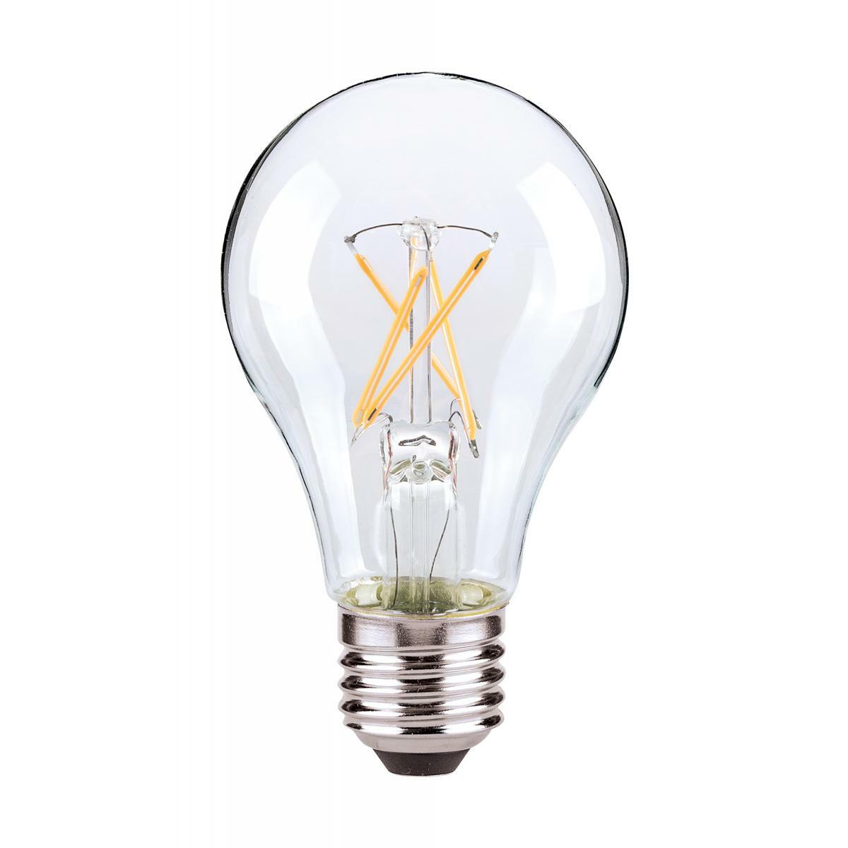 7.5-Watt A19 LED Lamp - Clear Medium Base 3000K 120 Volts 4-Pack