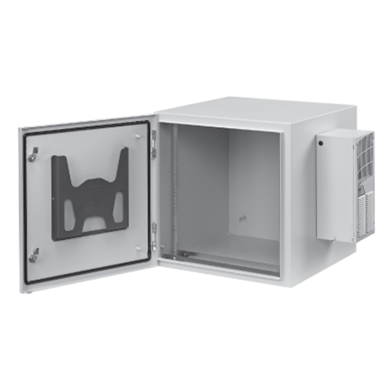 ProTek Single-Door, Type 4, 4X, 12, 24.09x23.62x24.02, Lt Gray, Steel, Solid, AC