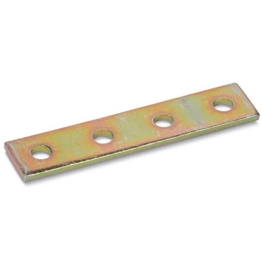 Connector Plate with 4 Holes, Length 6 Inches, Width 1-1/2 Inches, Steel with 9/16 Inch Holes on 1-1/2 Inch Centers