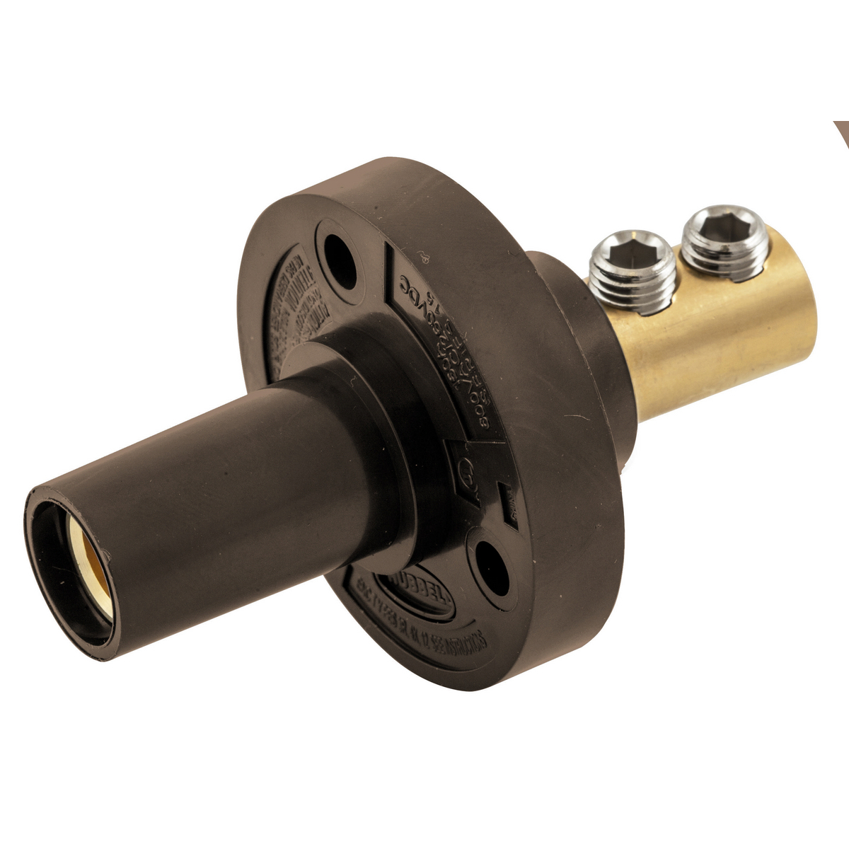 Single Pole Products, Series 15, Receptacle, Double Set Screw, Brown