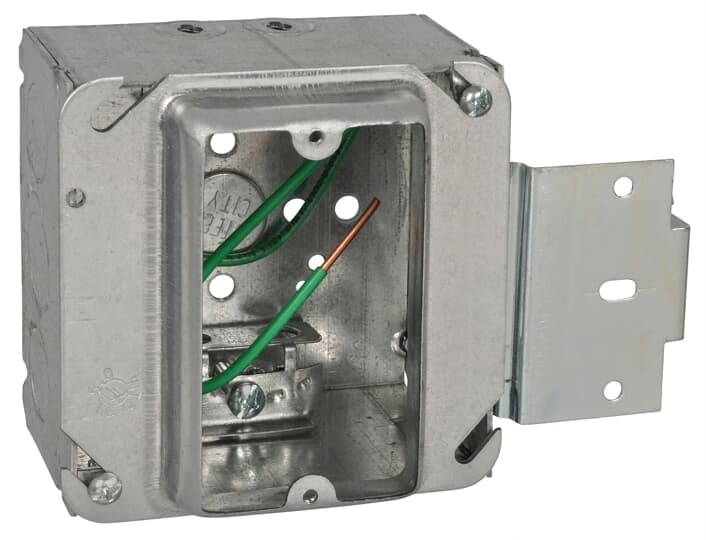 PreFabricated, Single Gang Outlet Box, 21 Cubic Inches, 4 Inch S