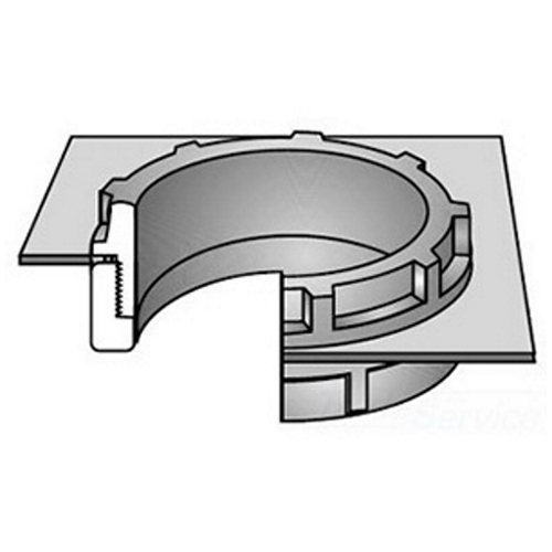 OZ-Gedney Type ABB Insulating Bushing, Size: 3 IN, Phenolic, Black, Connection: Threaded, 150 DEG C, 4 IN Outside Diameter, 3 IN Hole, 5/8 IN Thread Length, Maximum Enclosure Thickness: 1/4 IN, 7/8 IN Shoulder Height, 1/2 IN Shoulder Height, Third