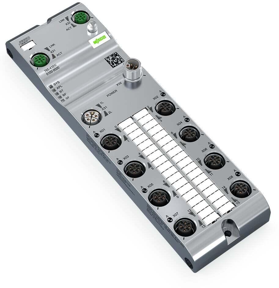 8-Port-IO Link Master Class A; Profinet; DC 24 V / 2.0 A; 8xM12 connection; WideLine