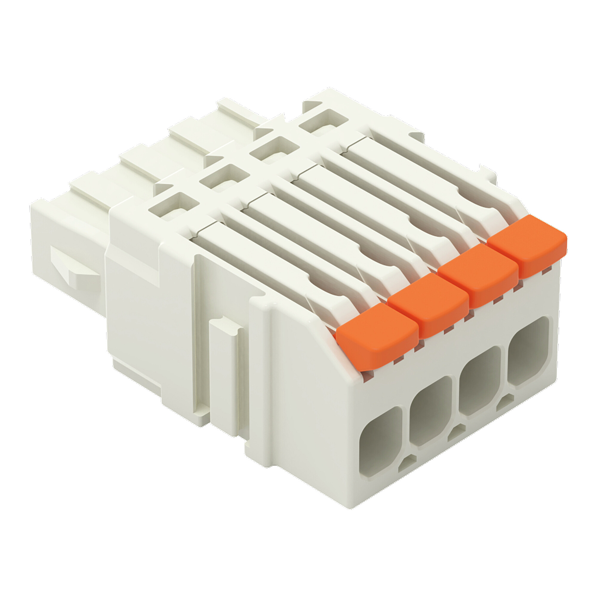 1-conductor female connector, lever Push-in CAGE CLAMP, light gray