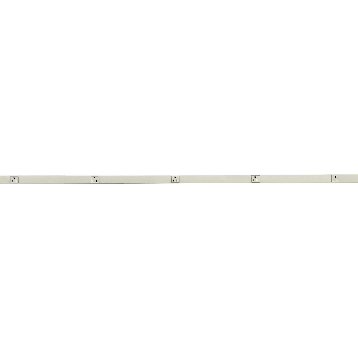 Metal PlugTrak, 15A 1 Circuit, 5 Receptacle, 5' Length, Ivory