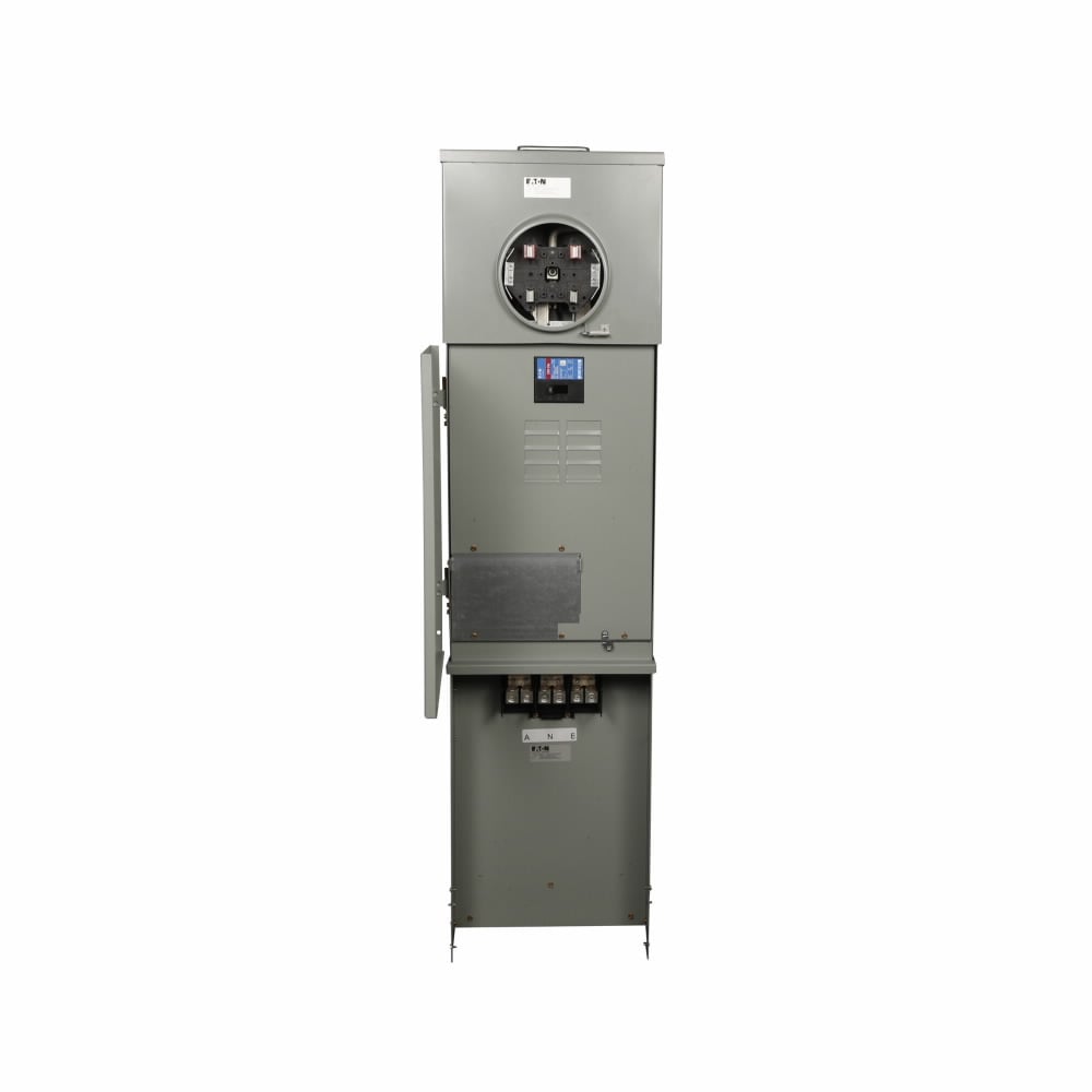 Eaton home panel, Metered-ringless, 200A, BWH2200, Pedestal, Circuits: 8, Spaces: 16, No receptacles, NEMA 3R