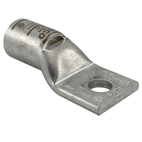 Surecrimp Copper Compression Lug, Conductor Size 4/0, 1 Hole, 5/16in Bolt Size, Standard Barrel, Sight Window, Tin Plated, UL, CSA