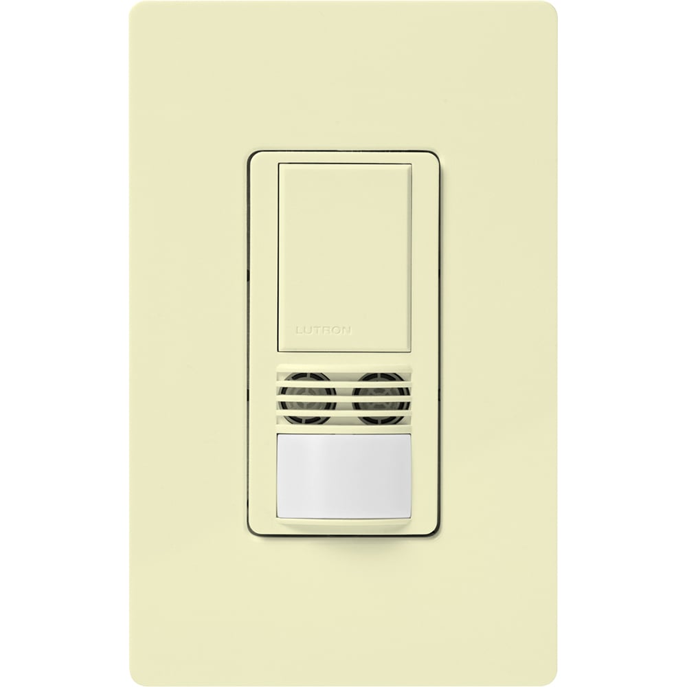 Maestro Dual Technology (Dual Tech) occupancy sensor switch, neutral connection required applies exclusive XCT Technology for minor and fine motion detection in almond