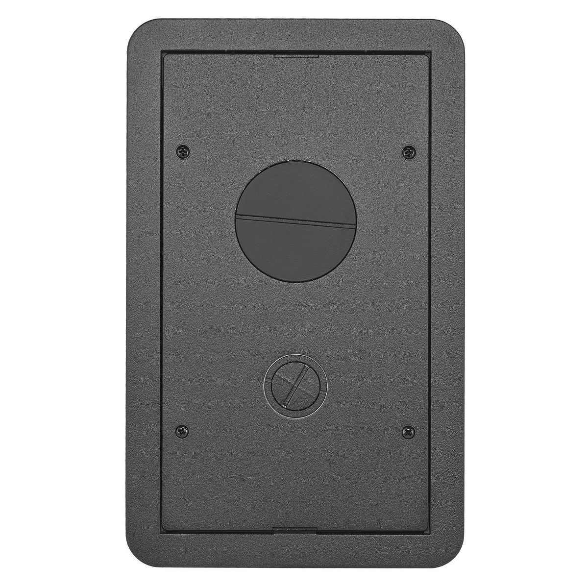 Concrete Floors, Recessed, CFB2G & CFB4G Rectangular Furniture Feed Series, Surface Cover Assembly, Black Powder Paint Finish