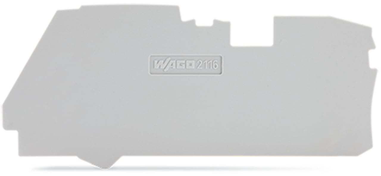 End and intermediate plate; 1 mm thick; gray