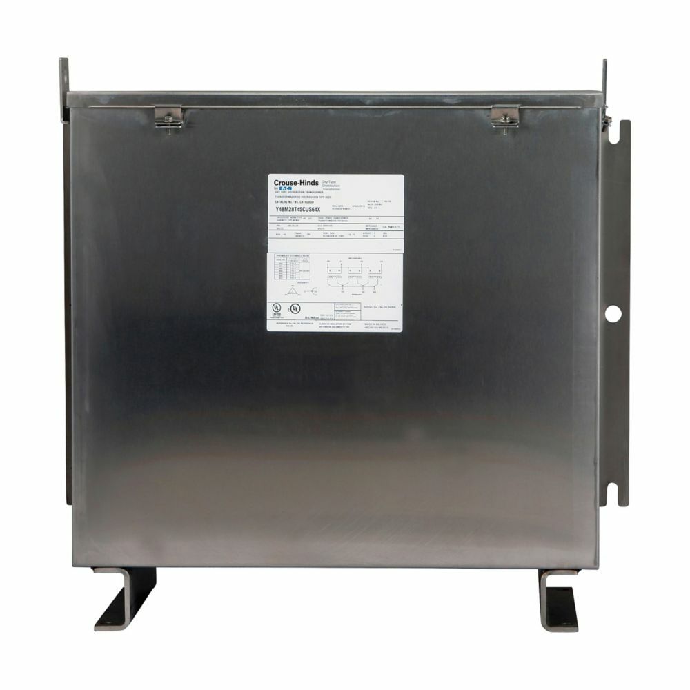 Eaton Crouse-Hinds series XDT dry-type transformer, 60 Hz, 30 kVA, 316 stainless steel, Three-phase, 480 Vac, 208Y/120 Vac, Copper windings, Resin encapsulated