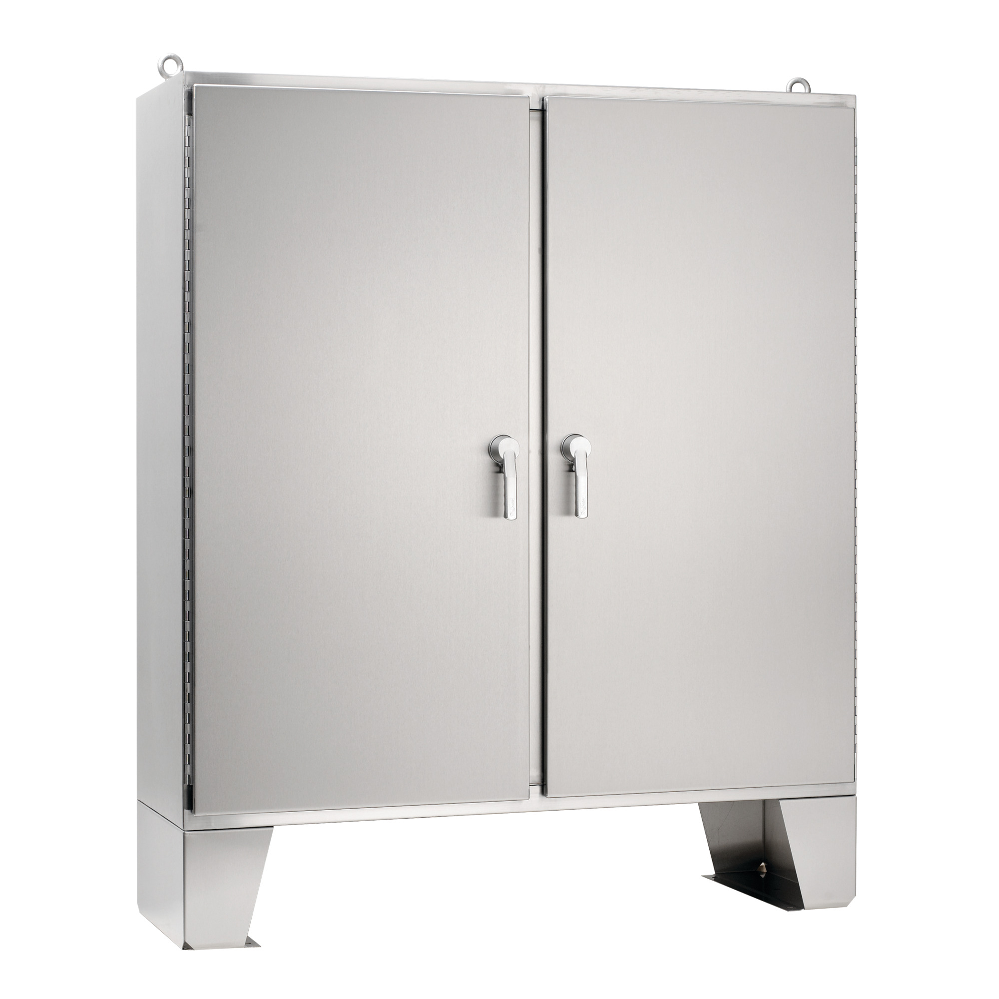 2-Door Floor-Stand 3-Point Latches Type 4X, 74x72x12, SS Type 316