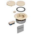 IN BOX cover kit. recessed receptacle and low voltage keystone for new concrete. Installs in Arlington's FLBC4500 and FLBC4502 box. Non metallic. Color Light Almond.
