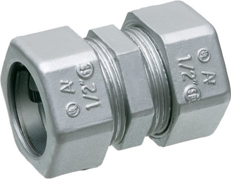 Zinc die-cast EMT compression coupling. Concrete tight and rain tight. Trade Size 2".