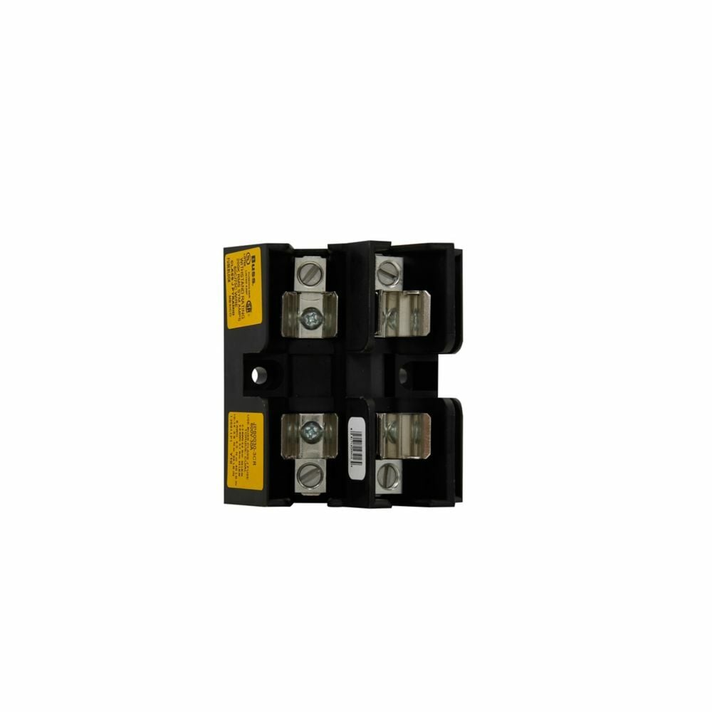 Eaton Bussmann series JP pyramid fuse block, Pyramid fuse block, CR, 30 A, Class J, 200 kA, 200 kAIC, Thermoplastic, Panel, 600 V, #14-2 AWG Cu/Al