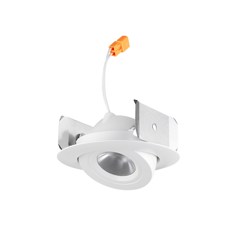 4'' Juno Basics Retrofit Adjustable, Generation 2, 600 Nominal Lumens, 3000K, 90+ CRI, Narrow Flood, 120V, Forward/Reverse Phase Cut, White