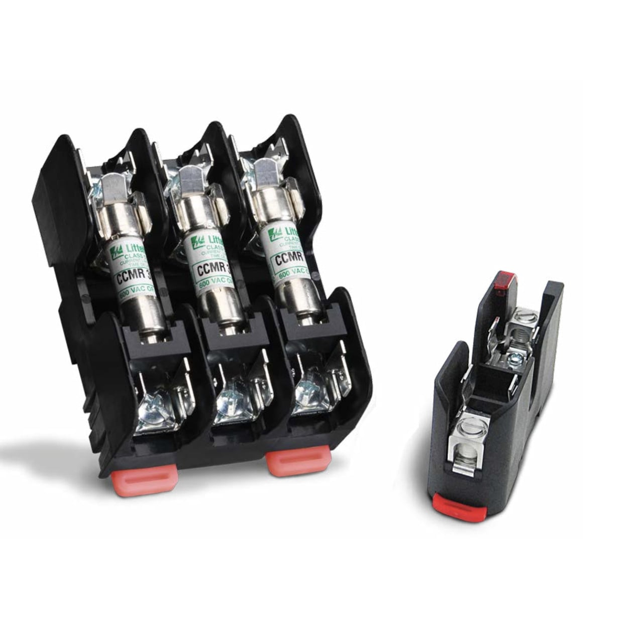 Littelfuse DIN series midget fuse blocks have integral DIN rail mounting capabilities that allow secure mounting to 35mm DIN rails. New releasable mechanism allows installation and removal of block without removing adjacent components on DIN rail. Electrical panel builders and machine builders no longer need to use mounting adapters, saving assembly time and related costs.