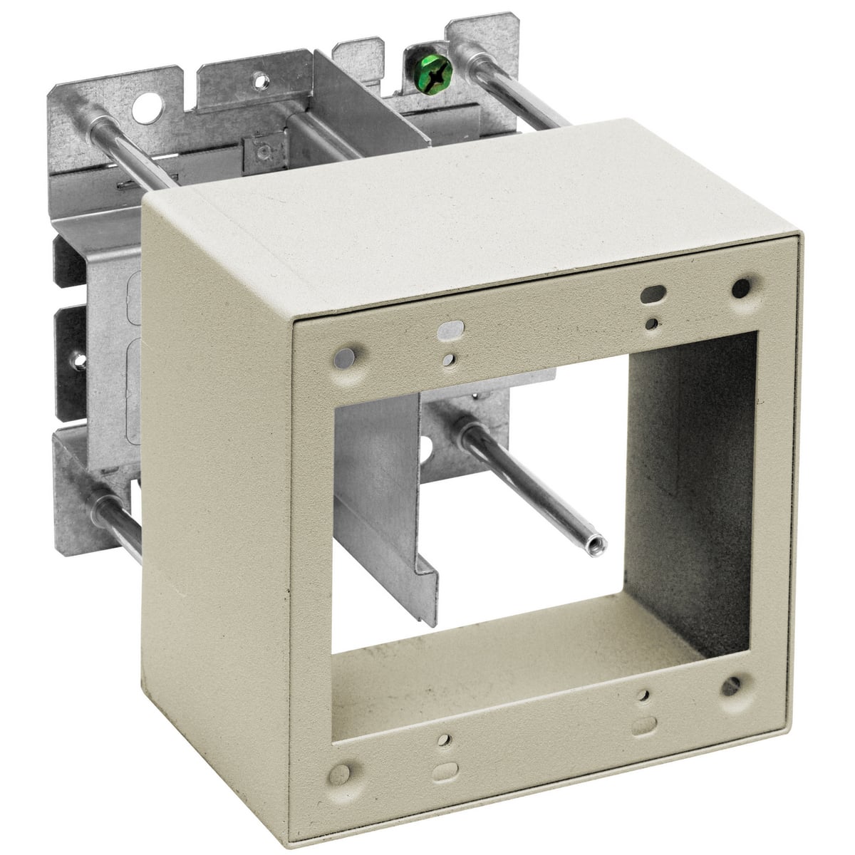 Metal Raceway, Box, 2-Gang, Divided, HBL2400 Series, Ivory