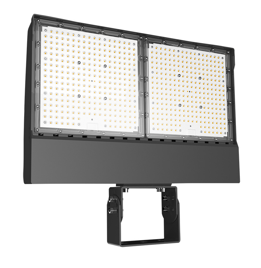 Floodlights 36633/51286/63558 Lumens X17 Power Adjustable 450/350/250W 5000K Trunnion Mount Twistlock Photocell Bronze