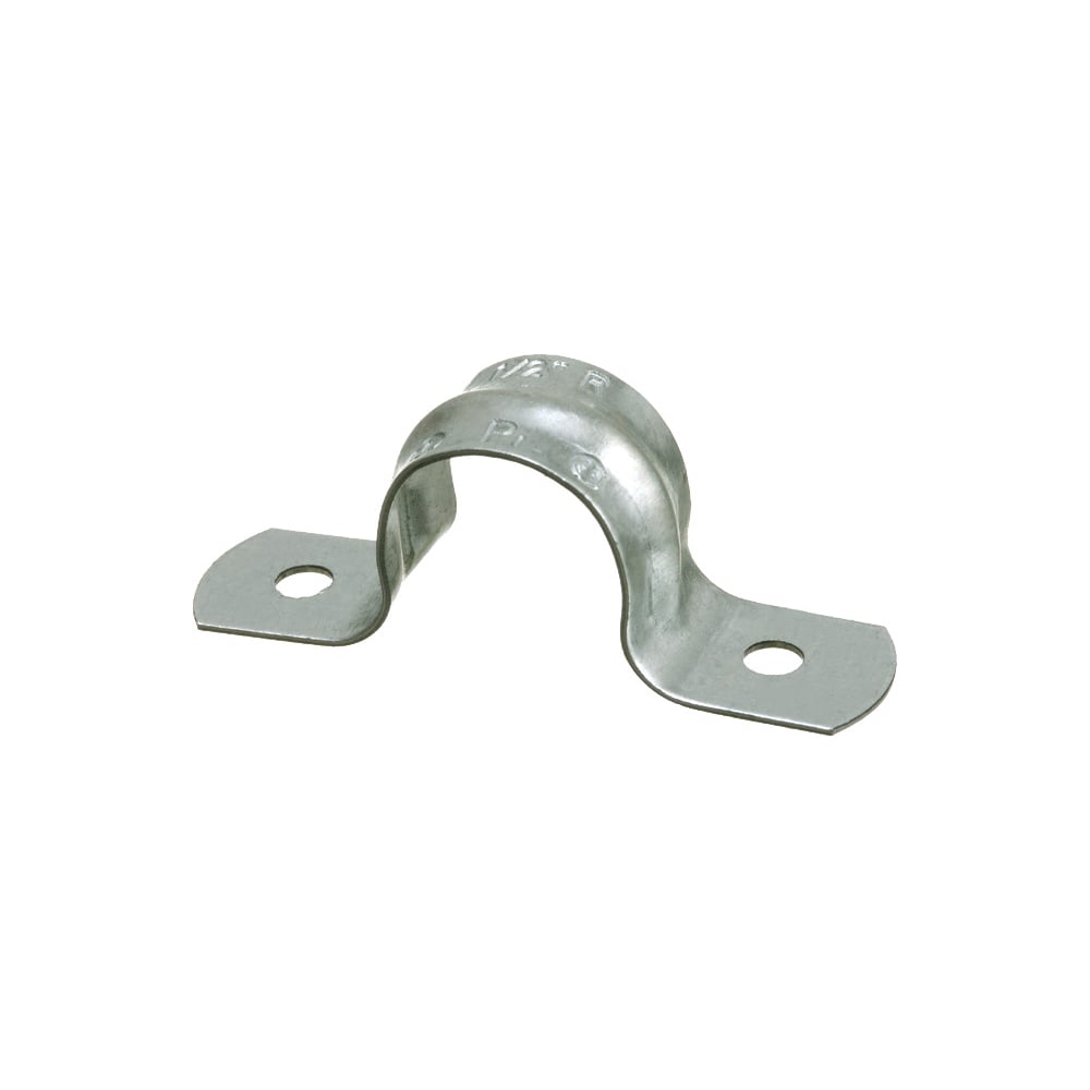 2" 2-Hole RIGID STRAP, Snap on type, plated steel.