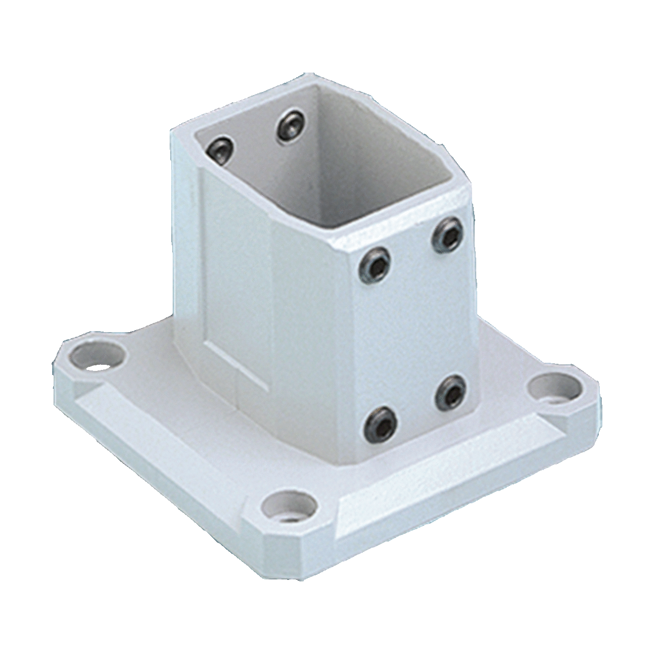 Compact Series 2 Base Bracket/Wall Flange, fits 45x60mm, Lt Gray, Aluminum