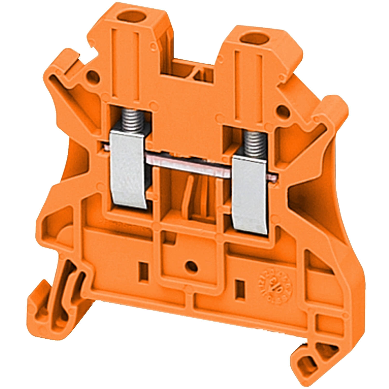 Terminal block, Linergy TR, orange, 2.5mm2, passthrough, 2 points, set of 10