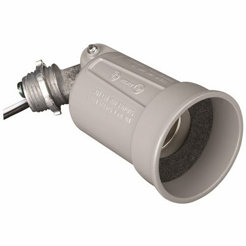 Die-cast Outdoor Lampholder, Gray