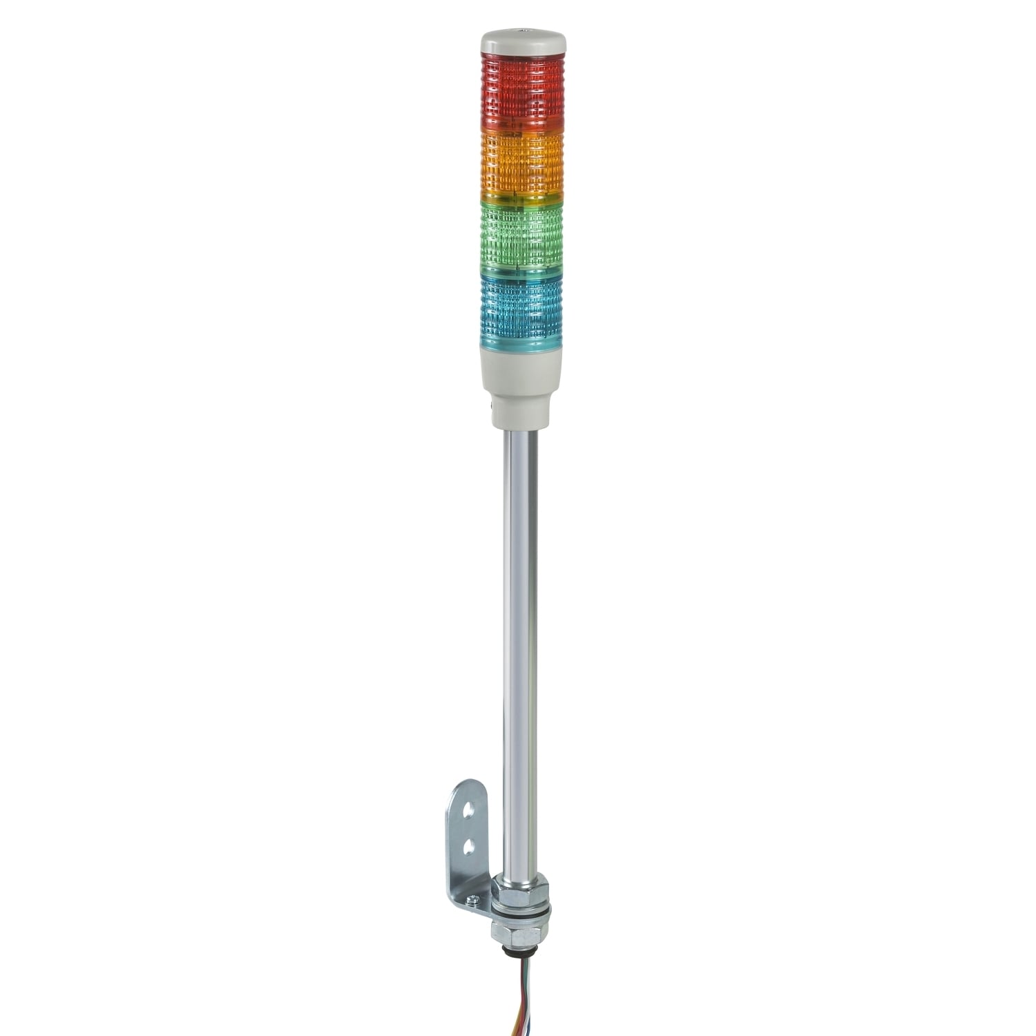 Monolithic pre wired tower light, Harmony XVC, plastic, red orange green blue, 40mm, tube mounting, steady, IP23, 24V AC DC
