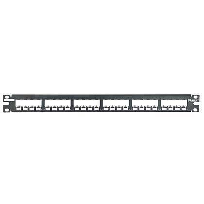 Patch Panel, 24 Port, All Metal, Black  