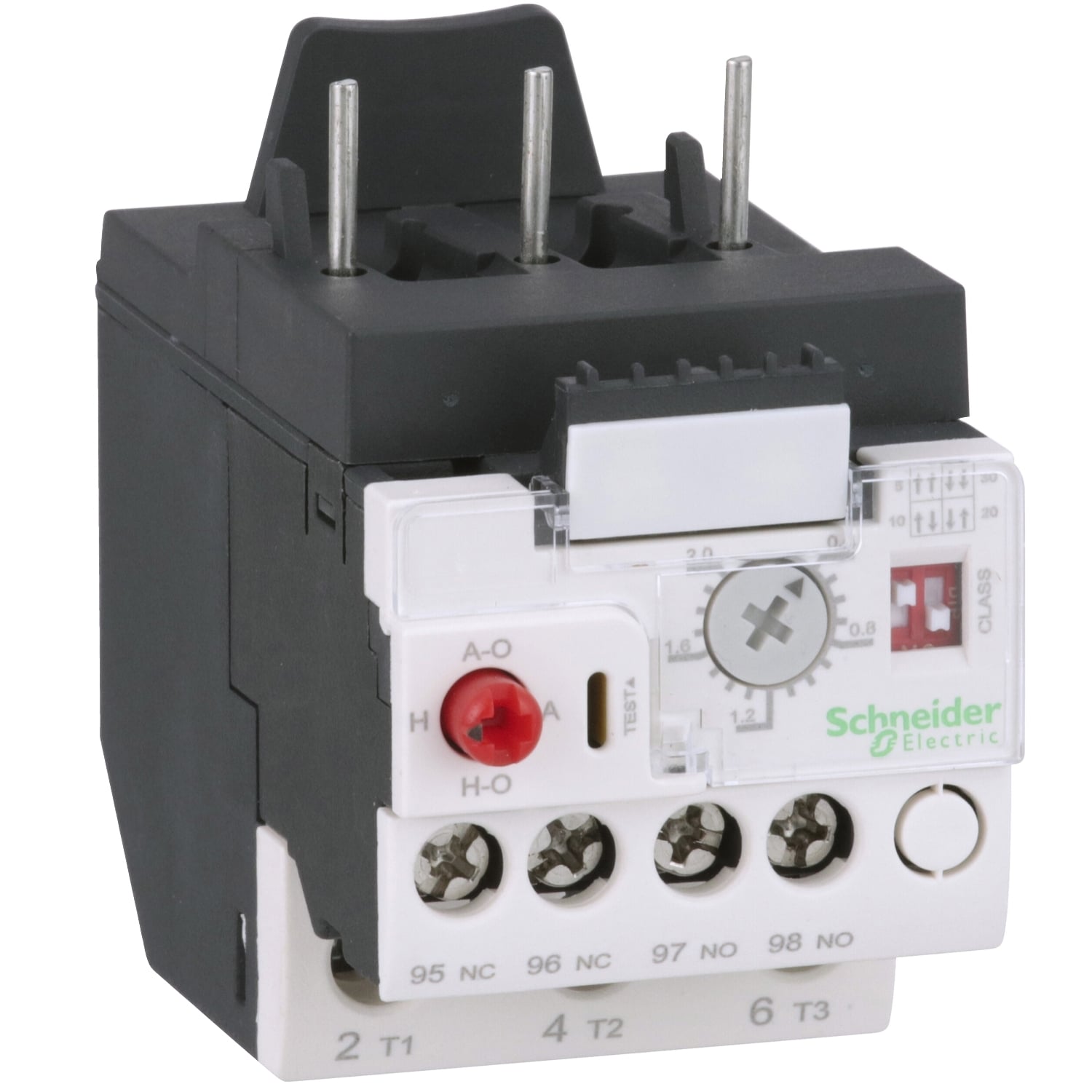 Overload relay, TeSys LRD, motor protection, 0.4A to 2A, 3 phase, withstand 6kV impulse, 2kV surge, electronic thermal