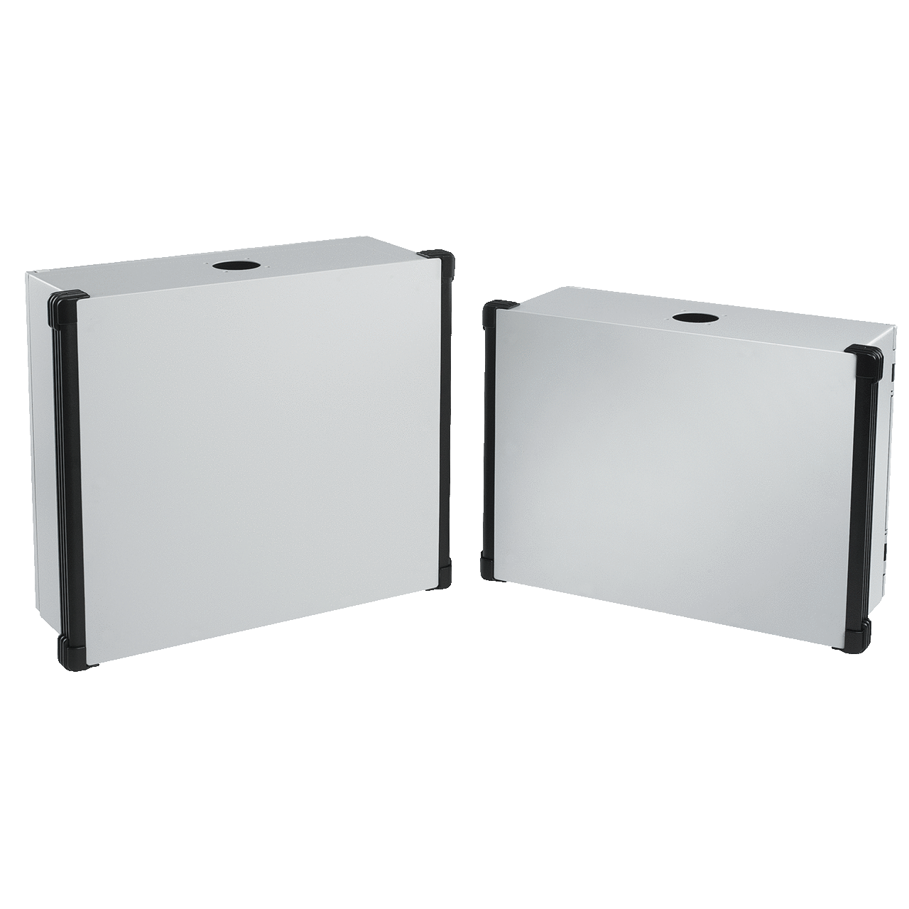 Concept HMI Enclosure Black Handle Type 4, 480x600x120mm, Light Gray, Mild Steel