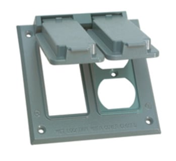 TP7495 Weatherproof Outlet Cover, 2-1/4 in D, Polycarbonate