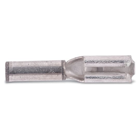 Non-Insulated Female Disconnect, Length .59 Inches, Width .15 Inches, Tab Size .110x.032, Wire Range #22-#18 AWG, Copper, Tin Plated