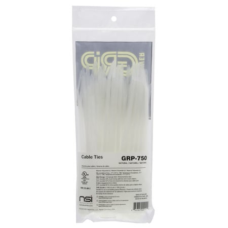 PowerGRP Cbl Tie Natural 7.5" 50lb (100PK)
