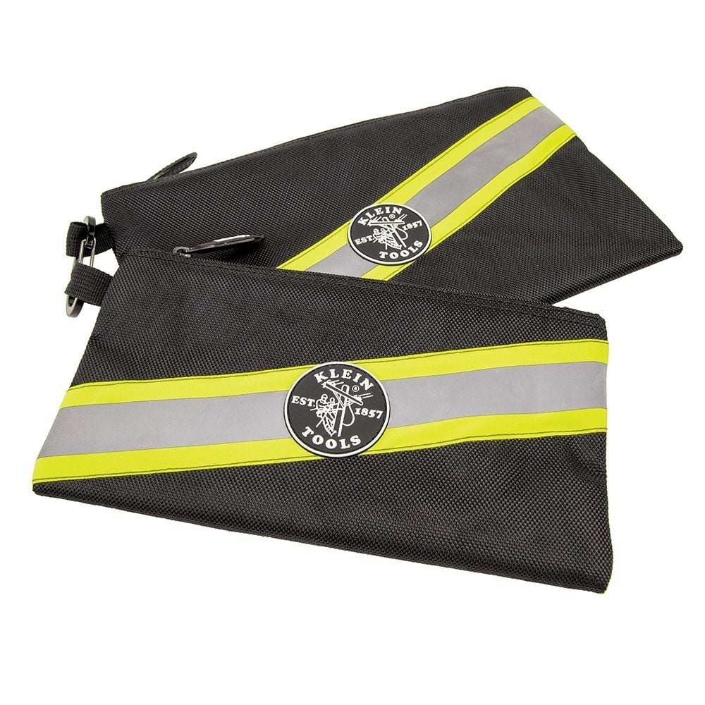 Zipper Bags, High Visibility Tool Pouches, 2-Pack, Includes 2 zipper bags: 12-1/2-Inch (317.5 mm) x 7-Inch (177.8 mm) and 10-Inch (254 mm) x 5-1/2-Inch (139.7 mm)