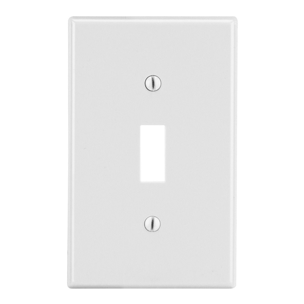 Wallplate, Mid-Size 1-Gang, Toggle, White