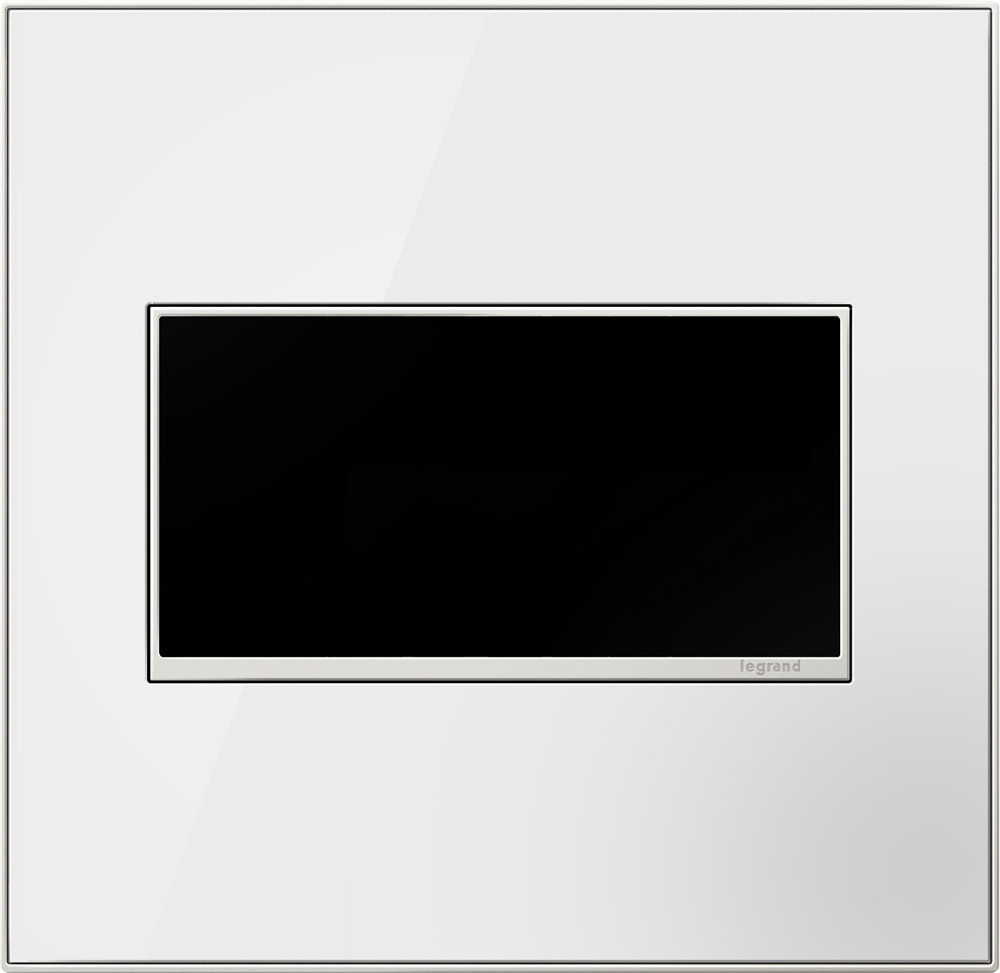 2-Gang 2-Module Wall Plate Mirror White