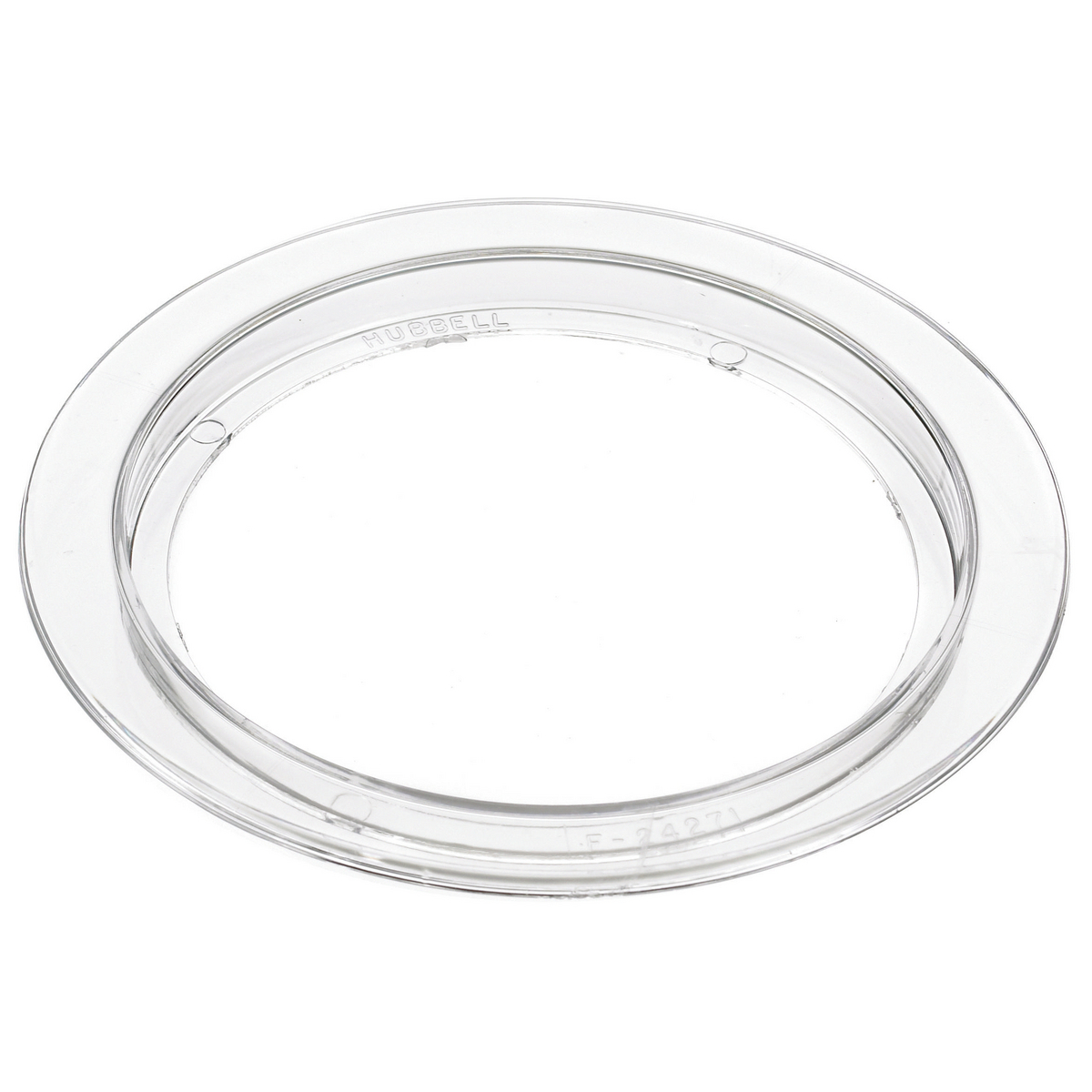 Flush Concrete Floor Box Series, 1-Gang Carpet Flange, Round, 5.25" Diameter, Clear Polycarbonate