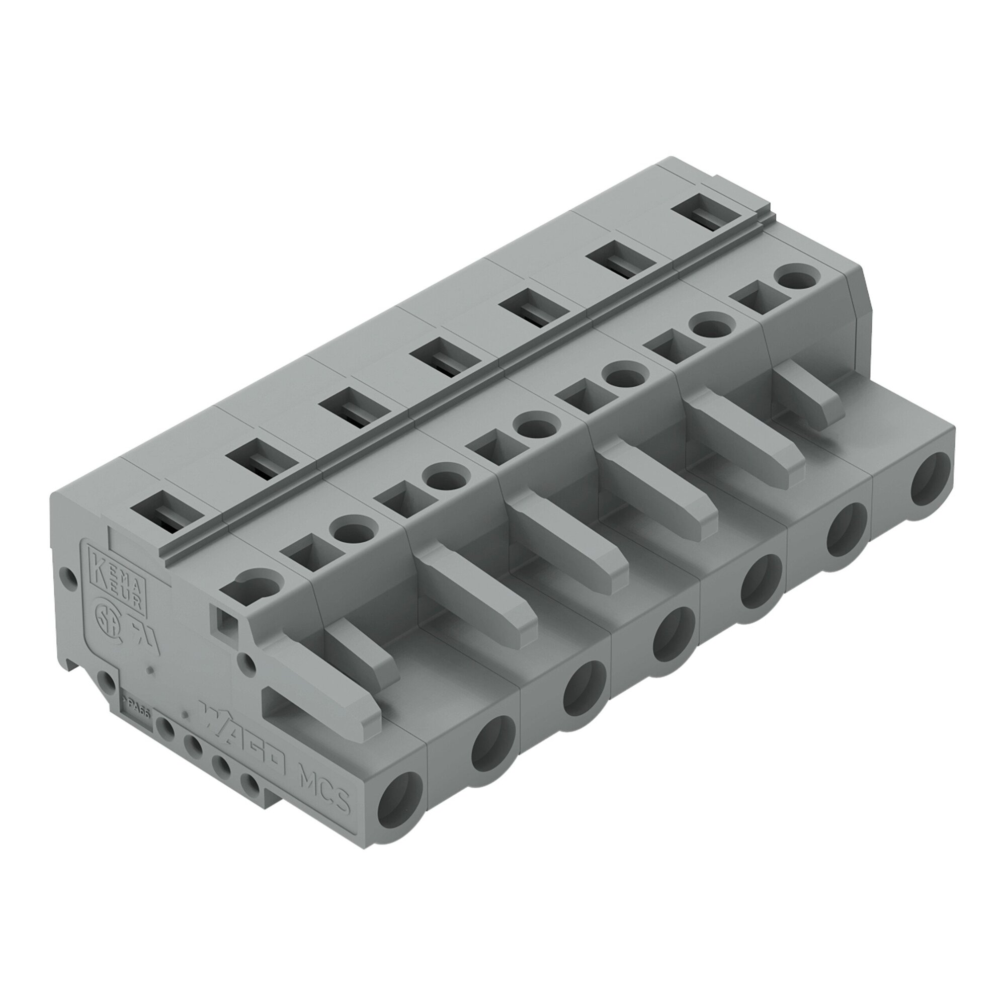 1-conductor female connector; CAGE CLAMP; 2.5 mm; Pin spacing 7.5 mm; 7-pole; 2,50 mm; gray