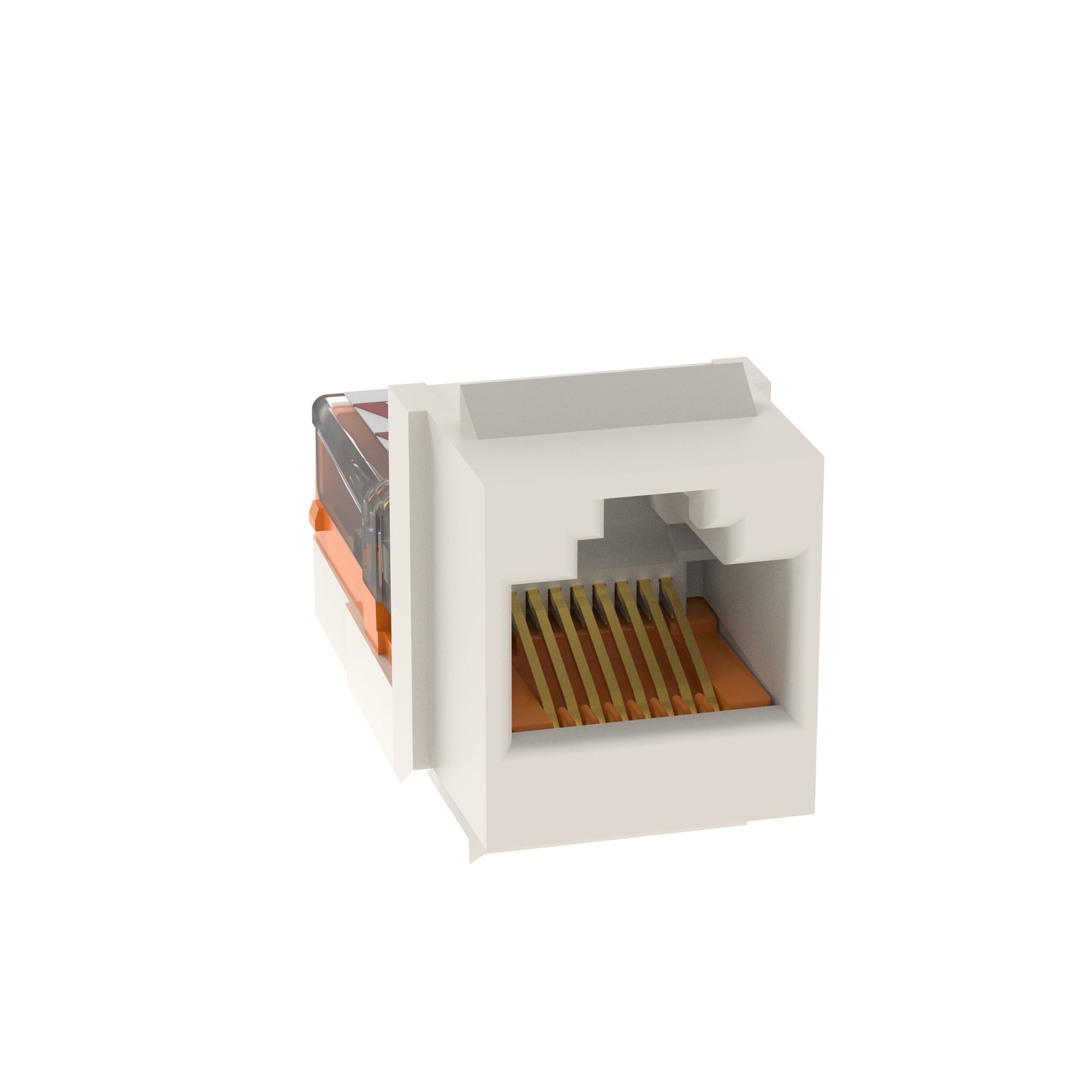 NK Cat 5e leadframe jack module - White 