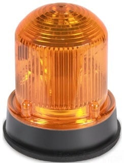 Steady-On Incandescent Beacon, Gray Base, Amber, 120V AC 50/60 Hz, 0.510A